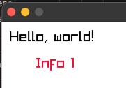 Simple gizmo text